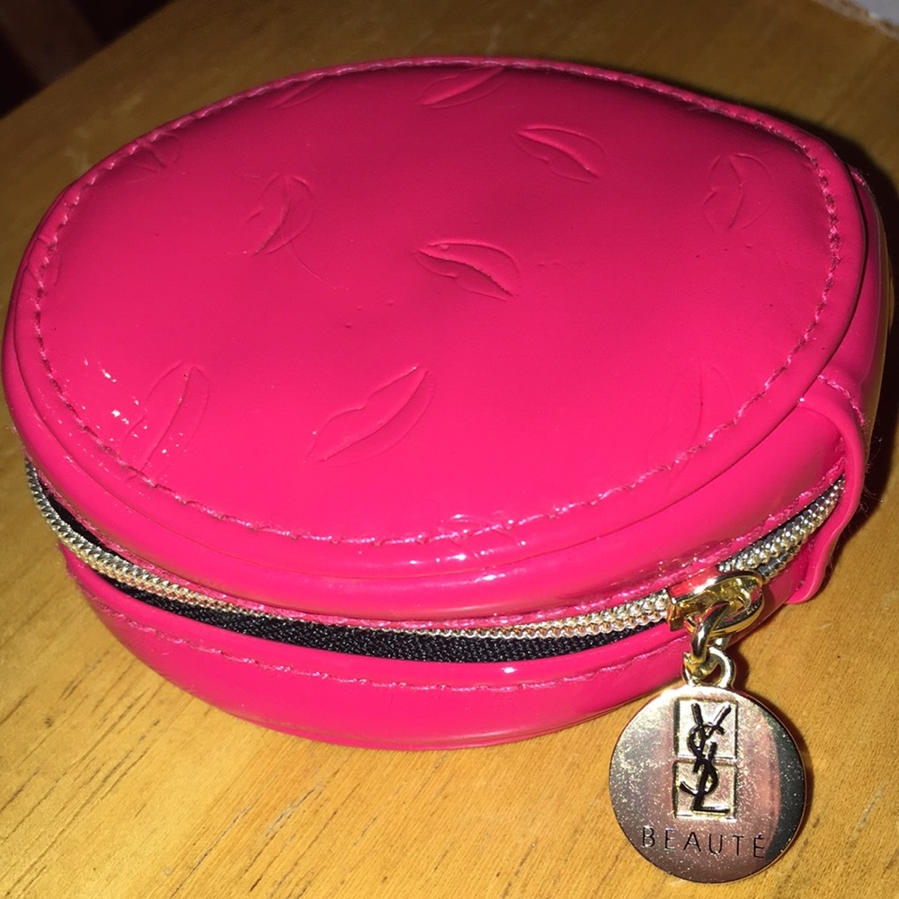 Yves Saint Laurent little pink makeup bag